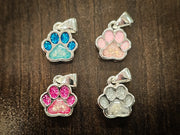 pawprint pendant with cremation ash